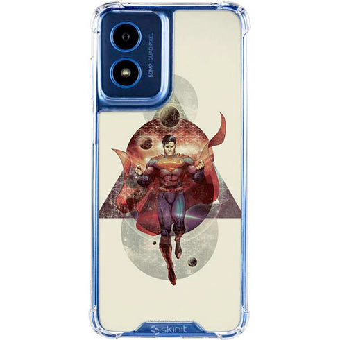DC Comics Superman Galaxy Flying Moto G 5G (2024) Clear Case
